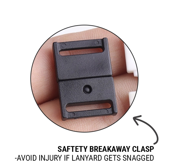 Solid Purple Mask Lanyard w/Safety Breakaway Clip