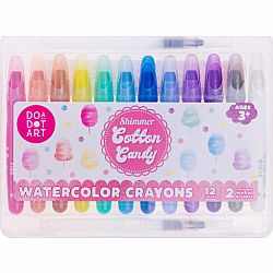 Shimmer Cotton Candy Watercolor Crayons - 12 colors