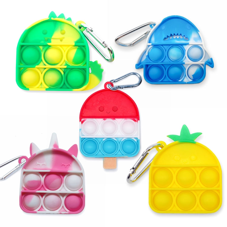 pop it fidget toy keychain