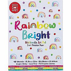 Rainbow Bright Multimedia Art Pad - 3 in 1 Premium Paper
